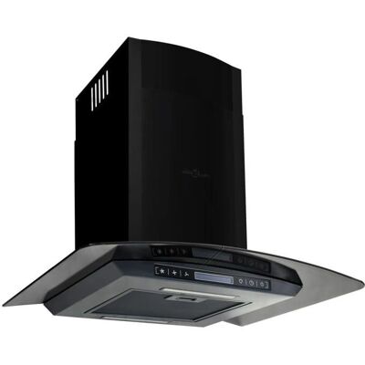 Helloshop26 - Campana inox pared 756m3h 60cm - negro - Campana de pared Helloshop26 - Campana inox pared 756m3h 60cm - negro - Campana de pared