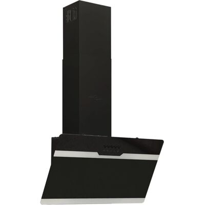 HelloShop26 - Ventola a parete - 60 cm - acciaio e vetro temperato nero - cappa HelloShop26 - Ventola a parete - 60 cm - acciaio e vetro temperato nero - cappa