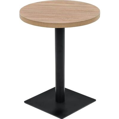 HELLOSHOP26 - Tavolo in MDF e acciaio rotondo - 60cm - Beige HELLOSHOP26 - Tavolo in MDF e acciaio rotondo - 60cm - Beige