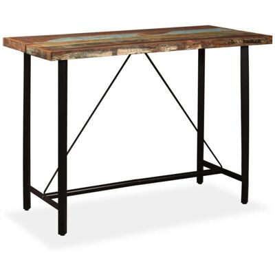 HELLOSHOP26 Modelo 0902084 Mesa de bar de madera reciclada de estilo industrial HELLOSHOP26 Modelo 0902084 Mesa de bar de madera reciclada de estilo industrial