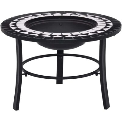 HelloShop26 - Mosaic Chiminea 68cm - Blanco-Negro - Fire Pit HelloShop26 - Mosaic Chiminea 68cm - Blanco-Negro - Fire Pit