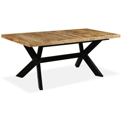 HELLOSHOP26 Tavolo da pranzo industriale in legno di mango - 180cm HELLOSHOP26 Tavolo da pranzo industriale in legno di mango - 180cm