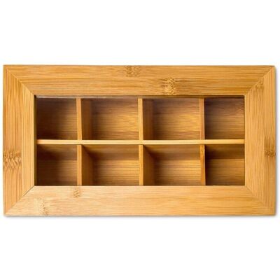 HelloShop26 - Caja de té de bambú - Beige - 28 cm - Caja de té HelloShop26 - Caja de té de bambú - Beige - 28 cm - Caja de té