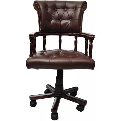 HelloShop26 - Sillón mix pelle marrone - Marrone - Office chair HelloShop26 - Sillón mix pelle marrone - Marrone - Office chair