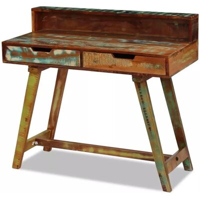 HELLOSHOP26 - Scrivania retrò in legno di recupero - Tavolo da lavoro HELLOSHOP26 - Scrivania retrò in legno di recupero - Tavolo da lavoro