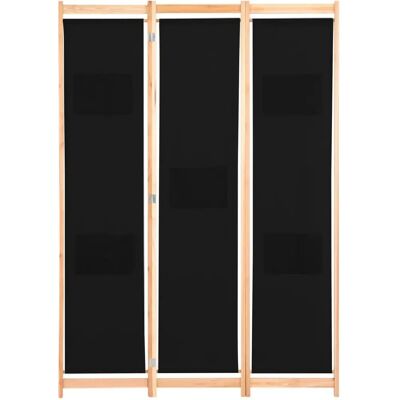 Helloshop26 - 3-panel - Tessuto nero - Divisorio ambienti Helloshop26 - 3-panel - Tessuto nero - Divisorio ambienti