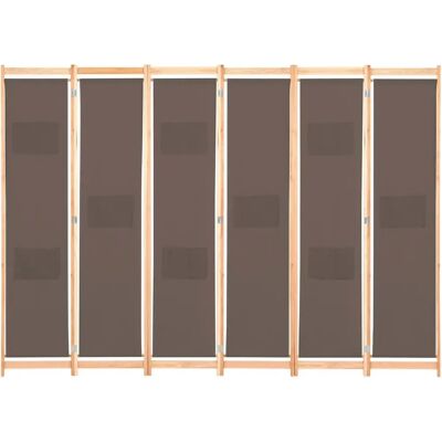 Prolenta Premium - 6 panneaux séparateur de pièce brun 240 x 170 x 4 cm tissu - Publicité Prolenta Premium - 6 panneaux séparateur de pièce brun 240 x 170 x 4 cm tissu - Publicité
