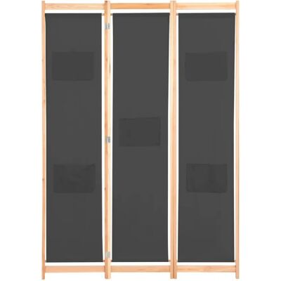 HELLOSHOP26 - pantalla de tela gris de 3 paneles - Separador de ambientes HELLOSHOP26 - pantalla de tela gris de 3 paneles - Separador de ambientes