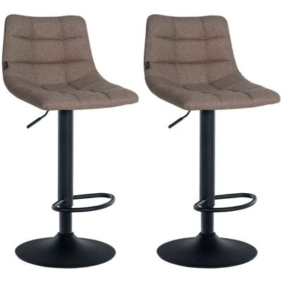 Décoshop26 Conjunto de Taburetes - Giratorio Regulable Tela Topo - 2 Piezas Décoshop26 Conjunto de Taburetes - Giratorio Regulable Tela Topo - 2 Piezas