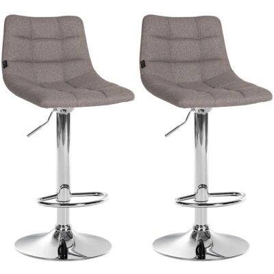 Décoshop26 Taburetes de bar grises ajustables - Pack de 2 Décoshop26 Taburetes de bar grises ajustables - Pack de 2