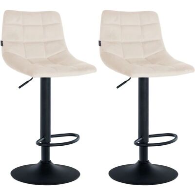 Décoshop26 Taburetes de terciopelo - Altura ajustable y giratorios - Pack de 2 Décoshop26 Taburetes de terciopelo - Altura ajustable y giratorios - Pack de 2