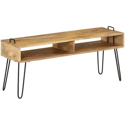 MOBIKASA Soporte de TV en Madera de Mango - Estilo Industrial - 2502133 MOBIKASA Soporte de TV en Madera de Mango - Estilo Industrial - 2502133