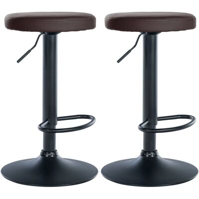 DÉCOSHOP26 - TDB10684 - Marrone - Metallo nero - Bar stool DÉCOSHOP26 - TDB10684 - Marrone - Metallo nero - Bar stool