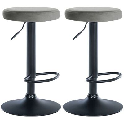 Décoshop26 TDB10707 Sgabelli in velluto grigio - Sgabelli da bar Décoshop26 TDB10707 Sgabelli in velluto grigio - Sgabelli da bar