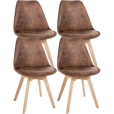 Décoshop26 - Juego de 4 sillas de comedor estilo escandinavo - Muebles Décoshop26 - Juego de 4 sillas de comedor estilo escandinavo - Muebles