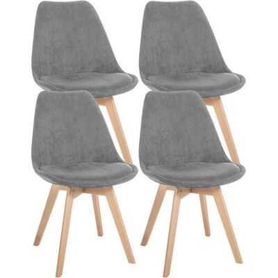 DÉCOSHOP26 - CDS10392 - Gray upholstery - Dining chair DÉCOSHOP26 - CDS10392 - Gray upholstery - Dining chair