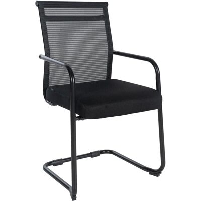 Décoshop26 - Silla de oficina - Tela y metal negro - 95x55x51 cm Décoshop26 - Silla de oficina - Tela y metal negro - 95x55x51 cm