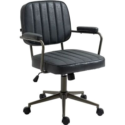 Décoshop26 - BUR10686 - Negro envejecido sintético - Silla de oficina Décoshop26 - BUR10686 - Negro envejecido sintético - Silla de oficina