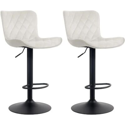 Décoshop26 - TDB10726 - Crème - Velours - Bar stools - Publicité Décoshop26 - TDB10726 - Crème - Velours - Bar stools - Publicité