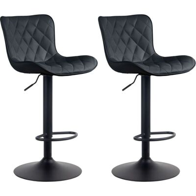 DÉCOSHOP26 - TDB10729 - Black - Velvet - Bar stools DÉCOSHOP26 - TDB10729 - Black - Velvet - Bar stools