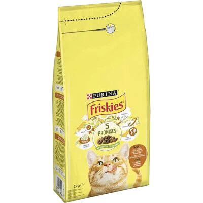 Cibo secco per gatti Friskies con pollo, tacchino e verdure - 2 kg Cibo secco per gatti Friskies con pollo, tacchino e verdure - 2 kg