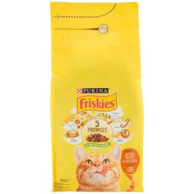 Cibo secco per gatti Friskies con pollo, tacchino e verdure - 2 kg Cibo secco per gatti Friskies con pollo, tacchino e verdure - 2 kg