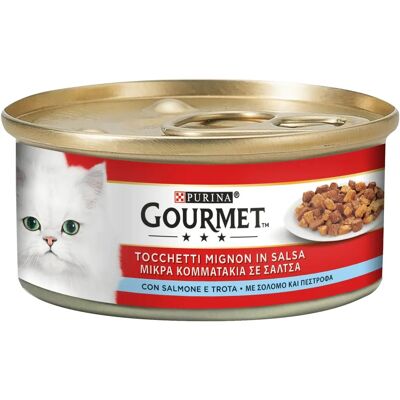 Gourmet Rosso Blik 195gr Zalm en Forel - Kattenvoer Gourmet Rosso Blik 195gr Zalm en Forel - Kattenvoer