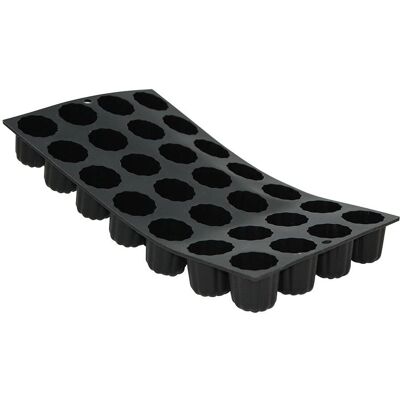 De Buyer Moul'Flex 28 Mini Cannelés - Moule à muffins en silicone De Buyer Moul'Flex 28 Mini Cannelés - Moule à muffins en silicone