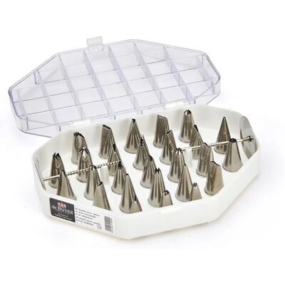 De Buyer 2114.20 Set di beccucci per decorare torte - Acciaio inossidabile, Argento De Buyer 2114.20 Set di beccucci per decorare torte - Acciaio inossidabile, Argento