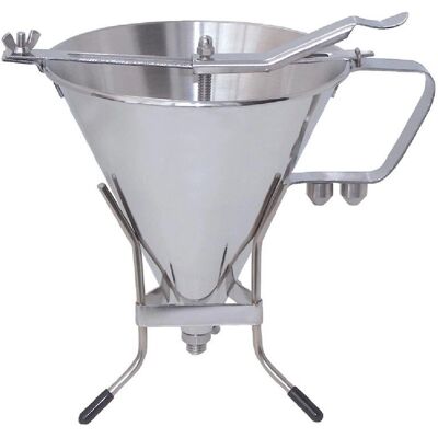 De Buyer Stainless Steel Automatic Piston Funnel - 1.5L De Buyer Stainless Steel Automatic Piston Funnel - 1.5L