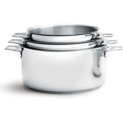 De Buyer 3-teiliges Edelstahl-Kasserollen-Set - 16/18/20 cm De Buyer 3-teiliges Edelstahl-Kasserollen-Set - 16/18/20 cm