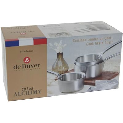 De Buyer Alchimy 3601.03 Kokkegrejsett - 3-delt rustfritt stål De Buyer Alchimy 3601.03 Kokkegrejsett - 3-delt rustfritt stål