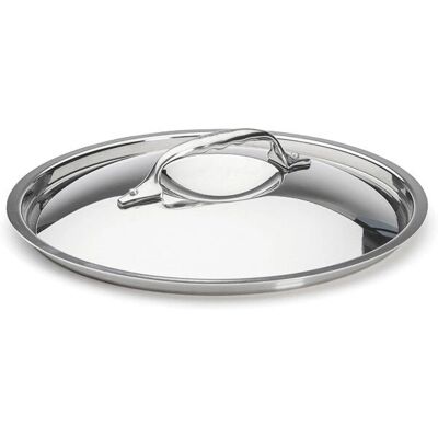 De Buyer Tampa de panela de aço inoxidável - 24cm - Durável e lavável na máquina De Buyer Tampa de panela de aço inoxidável - 24cm - Durável e lavável na máquina