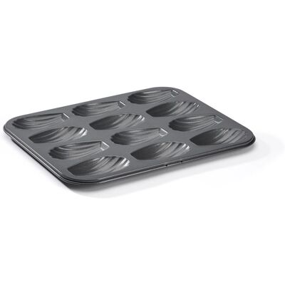 de Buyer 4710.12 Forma na 12 madeleines, Nepřilnavá, Ocel de Buyer 4710.12 Forma na 12 madeleines, Nepřilnavá, Ocel