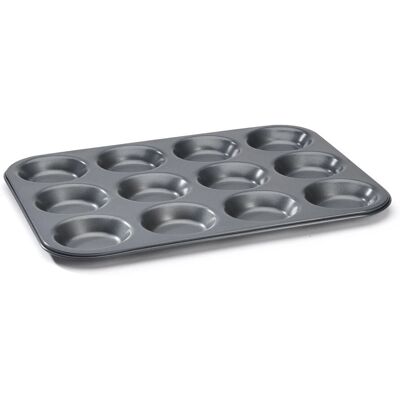 De Buyer Moule à Mini Tartelettes en Acier - 12 Emplacements, 7cm De Buyer Moule à Mini Tartelettes en Acier - 12 Emplacements, 7cm