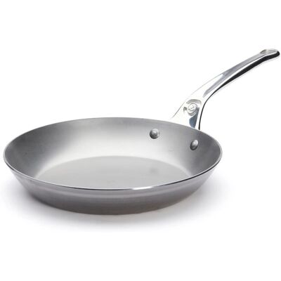 De Buyer Karbonstål Stekepanne - Naturlig Patina - 24cm - Allsidig De Buyer Karbonstål Stekepanne - Naturlig Patina - 24cm - Allsidig