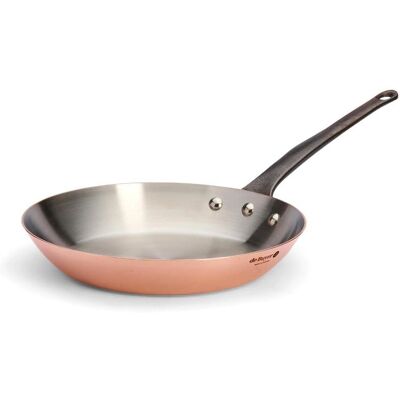 De Buyer Inocuivre Sartén de Cobre 28cm - Mango de Hierro, compatible con gas y cristal De Buyer Inocuivre Sartén de Cobre 28cm - Mango de Hierro, compatible con gas y cristal