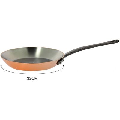 Buyer Padella in rame e acciaio inox - H.15 x diam.32 cm - Padella Buyer Padella in rame e acciaio inox - H.15 x diam.32 cm - Padella