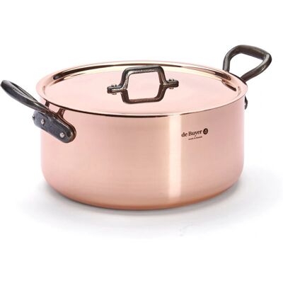 de Buyer 6466.28 Kookpan van koper - 8L - Rond de Buyer 6466.28 Kookpan van koper - 8L - Rond