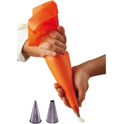 De Buyer 4347.03 Silikonspritztüte-Set - Konditortüte, Tipps & Düse De Buyer 4347.03 Silikonspritztüte-Set - Konditortüte, Tipps & Düse