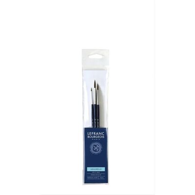 LEFRANC & BOURGEOIS Ensemble de 3 pinceaux aquarelle - Pinceaux de peinture LEFRANC & BOURGEOIS Ensemble de 3 pinceaux aquarelle - Pinceaux de peinture