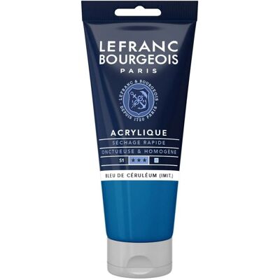 Lefranc Bourgeois Ml.80 Series 1 065 Cerulean Peinture acrylique - Publicité Lefranc Bourgeois Ml.80 Series 1 065 Cerulean Peinture acrylique - Publicité