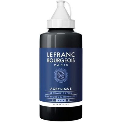 Lefranc Bourgeois Peinture acrylique 750 ml Noire d'ivoire - Peinture Acrylique Lefranc Bourgeois Peinture acrylique 750 ml Noire d'ivoire - Peinture Acrylique