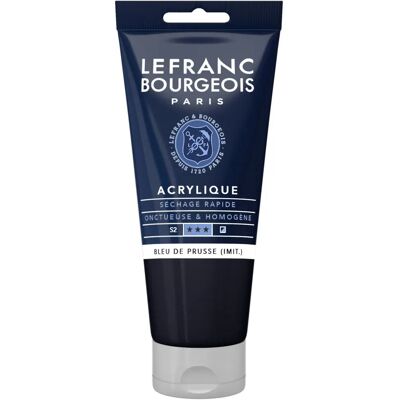 Lefranc Bourgeois 300423 Peinture Acrylique Fine - Bleu Prusse - 80ml Tube - Peinture acrylique résistante à la lumière Lefranc Bourgeois 300423 Peinture Acrylique Fine - Bleu Prusse - 80ml Tube - Peinture acrylique résistante à la lumière