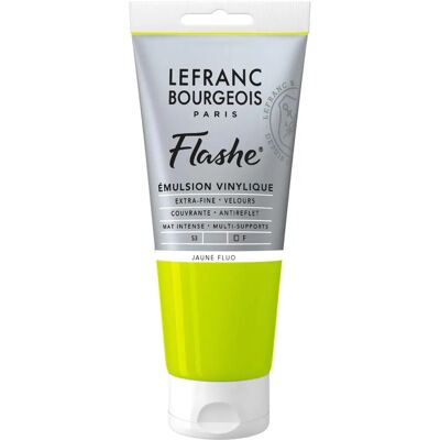 Lefranc Akrylova Barva Flashe 80ml - Fluoreskující Žlutá - Malířské potřeby Lefranc Akrylova Barva Flashe 80ml - Fluoreskující Žlutá - Malířské potřeby