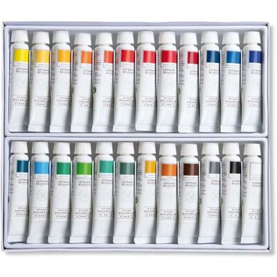Lefranc Bourgeois Lefranc Bourgeois Peintures aquarelle - Coffret de 24, 10ml - Publicité Lefranc Bourgeois Lefranc Bourgeois Peintures aquarelle - Coffret de 24, 10ml - Publicité