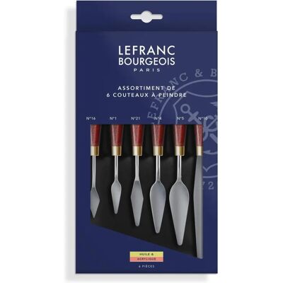Lefranc & Bourgeois Ensemble de 6 Spatules à Peinture Lefranc & Bourgeois Ensemble de 6 Spatules à Peinture