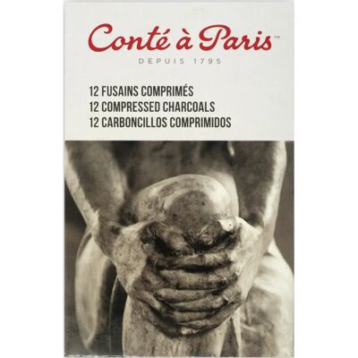 Conte a Paris Conte 12 Compressed Charcoal Sticks - Charcoal Sticks Conte a Paris Conte 12 Compressed Charcoal Sticks - Charcoal Sticks