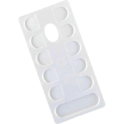Palette rectangulaire en plastique Lefranc & Bourgeois avec 11 alvéoles - 23x17cm Palette rectangulaire en plastique Lefranc & Bourgeois avec 11 alvéoles - 23x17cm