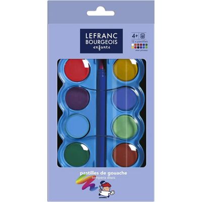 Lefranc Bourgeois Gouache Paint Set - 12 Blocks + Brush Lefranc Bourgeois Gouache Paint Set - 12 Blocks + Brush